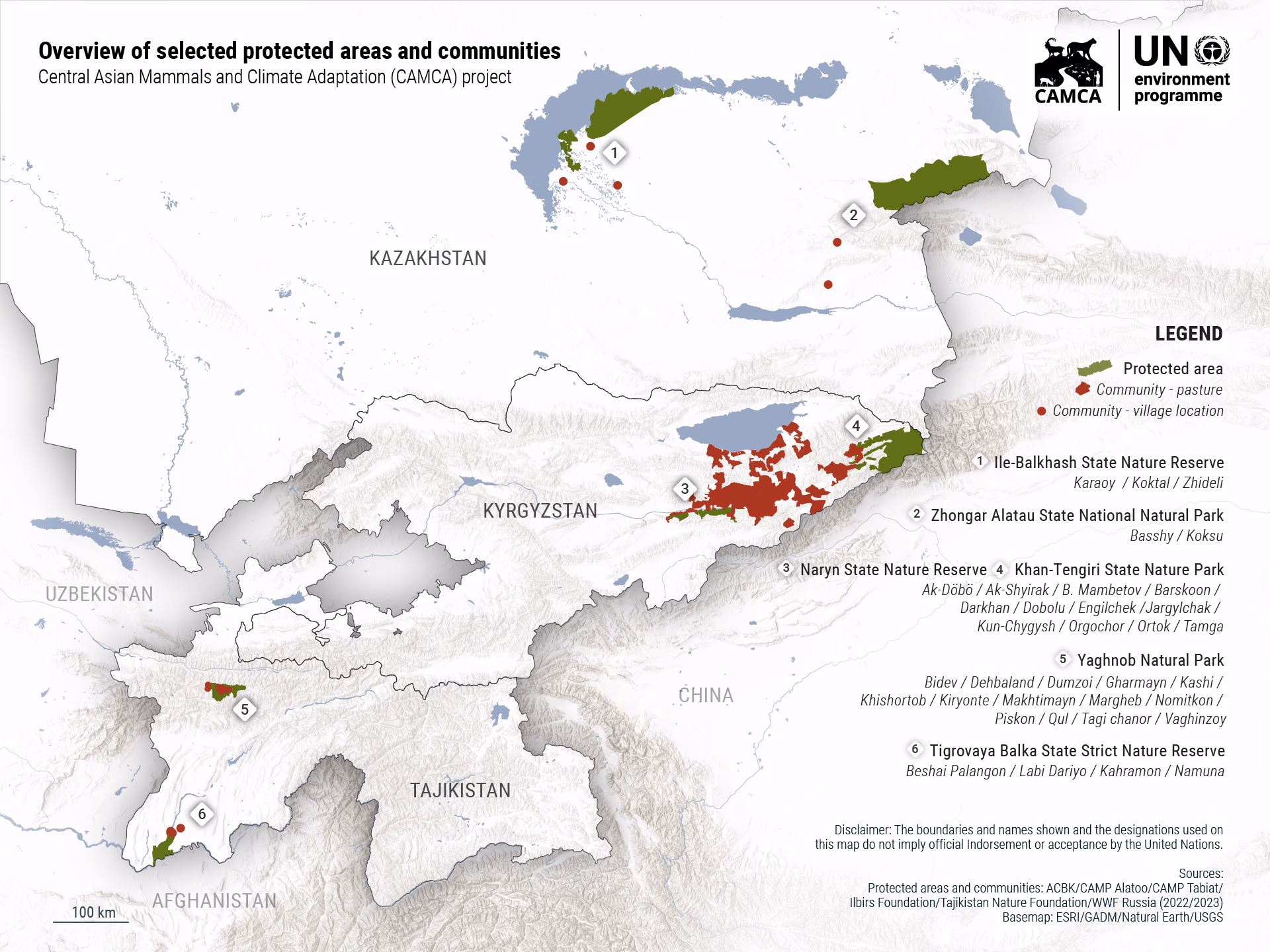 CAMCA Pilot Areas & Communities — English