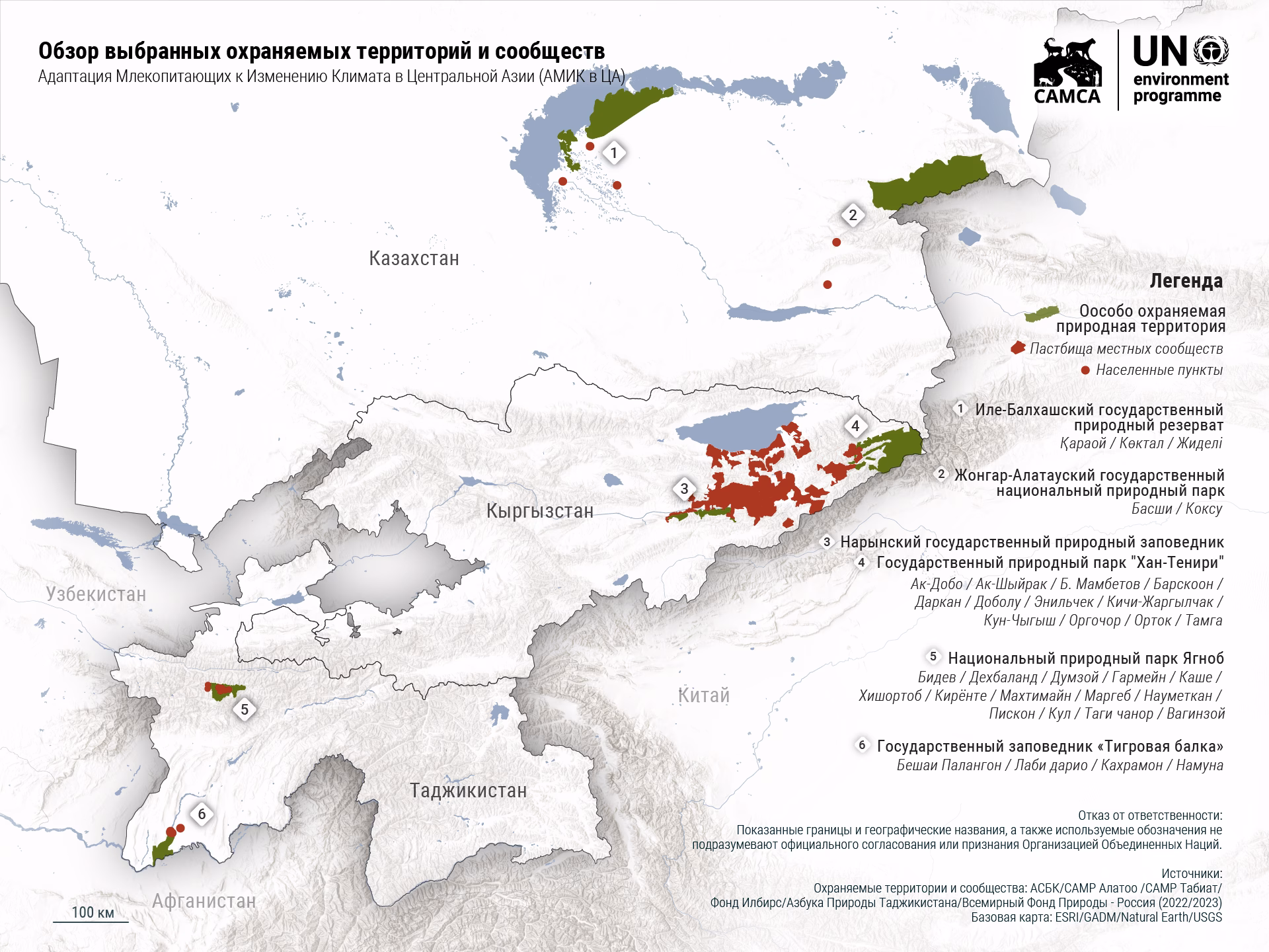 CAMCA Pilot Areas & Communities — Russian