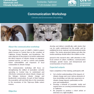 Journalist Workshop Poster: Tajikistan 2023 - English & Russian